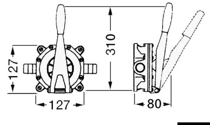 Whale guster bilge pump fixed shaft - Image 2